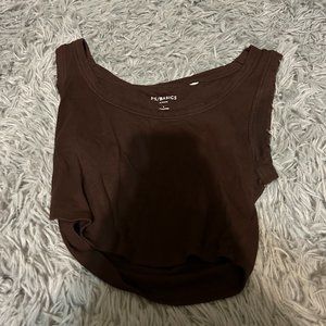 Pacsun brown crop top tank top, size small, buttery soft